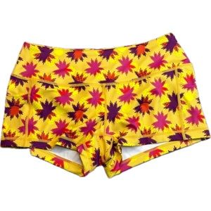 NWT Feed Me Fight Me Pocket Shorts Yellow Size Medium